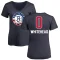 Women's Dariq Whitehead Name and Number Banner Wave V-Neck T-Shirt - Navy