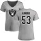 Women's Darius Harris Name & Number Slim Fit T-Shirt - Ash