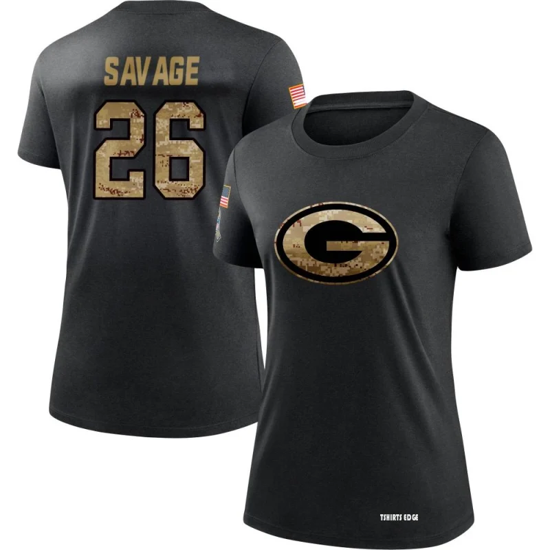 Women's Darnell Savage 2020 Salute To Service Performance T-Shirt - Black -  Tshirtsedge