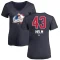 Women's Darren Helm Name and Number Banner Wave V-Neck T-Shirt - Navy