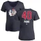 Women's Darren Pang Name and Number Banner Wave V-Neck T-Shirt - Navy