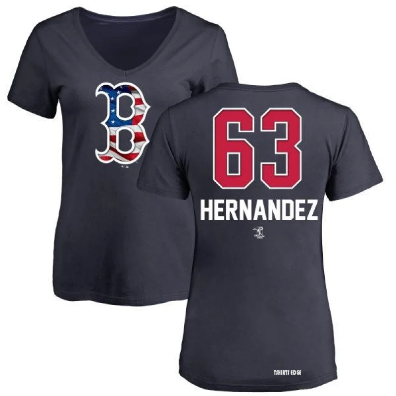 Women's Darwinzon Hernandez Name & Number T-Shirt - Red - Tshirtsedge