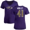 Women's Daryl Worley Name & Number V-Neck T-Shirt - Purple