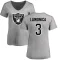 Women's Daryle Lamonica Name & Number Slim Fit T-Shirt - Ash