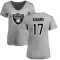 Women's Davante Adams Name & Number Slim Fit T-Shirt - Ash