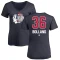 Women's Dave Bolland Name and Number Banner Wave V-Neck T-Shirt - Navy