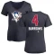 Women's Dave Burrows Name and Number Banner Wave V-Neck T-Shirt - Navy