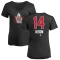 Women's Dave Keon Name and Number Banner Wave V-Neck T-Shirt - Black