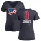 Women's Dave Schultz Name and Number Banner Wave V-Neck T-Shirt - Navy