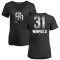 Women's Dave Winfield Midnight Mascot V-Neck T-Shirt - Black