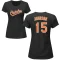 Women's Davey Johnson Name & Number T-Shirt - Black