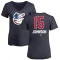 Women's Davey Johnson Name and Number Banner Wave V-Neck T-Shirt - Navy