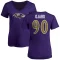 Women's David Ojabo Name & Number V-Neck T-Shirt - Purple