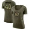 Women's David Perales Legend Salute to Service Scoop Neck T-Shirt - Olive