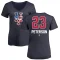 Women's David Peterson Name and Number Banner Wave V-Neck T-Shirt - Navy