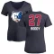 Women's David Roddy Name and Number Banner Wave V-Neck T-Shirt - Navy