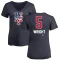 Women's David Wright Name and Number Banner Wave V-Neck T-Shirt - Navy