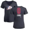 Women's Davis Codd Name and Number Banner Wave V-Neck T-Shirt - Navy