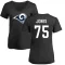 Women's Deacon Jones Name & Number Slim Fit T-Shirt - Black