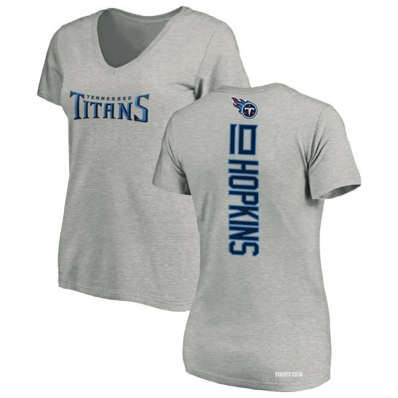 Women's DeAndre Hopkins Backer V-Neck T-Shirt - Ash - Tshirtsedge