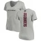 Women's Deion Sanders Backer V-Neck T-Shirt - Ash