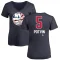 Women's Denis Potvin Name and Number Banner Wave V-Neck T-Shirt - Navy