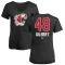 Women's Dennis Gilbert Name and Number Banner Wave V-Neck T-Shirt - Black