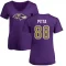 Women's Dennis Pitta Name & Number Slim Fit T-Shirt - Purple