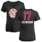 Women's Dennis Schroder Name and Number Banner Wave V-Neck T-Shirt - Black