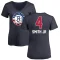 Women's Dennis Smith Jr. Name and Number Banner Wave V-Neck T-Shirt - Navy