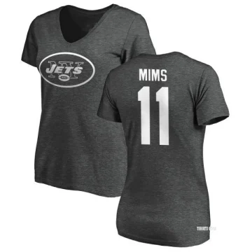 Women's Denzel Mims Backer V-Neck T-Shirt - Ash - Tshirtsedge