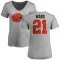 Women's Denzel Ward Name & Number Slim Fit T-Shirt - Ash