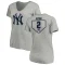 Women's Derek Jeter RBI Slim Fit V-Neck T-Shirt - Heathered Gray