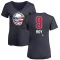 Women's Derek Roy Name and Number Banner Wave V-Neck T-Shirt - Navy