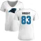 Women's Derek Wright Name & Number Slim Fit T-Shirt - White