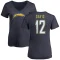 Women's Derius Davis Name & Number Slim Fit V-Neck T-Shirt - Navy