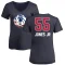 Women's Derrick Jones Jr. Name and Number Banner Wave V-Neck T-Shirt - Navy