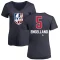 Women's Deryk Engelland Name and Number Banner Wave V-Neck T-Shirt - Navy