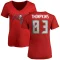 Women's Deven Thompkins Name & Number Slim Fit T-Shirt - Red