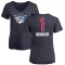 Women's Devin Booker Name and Number Banner Wave V-Neck T-Shirt - Navy