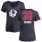 Women's Dexter Dennis Name and Number Banner Wave V-Neck T-Shirt - Navy