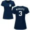 Women's Dick Mcauliffe Name & Number T-Shirt - Navy