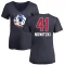 Women's Dirk Nowitzki Name and Number Banner Wave V-Neck T-Shirt - Navy