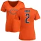 Women's DJ Moore Name & Number Slim Fit T-Shirt - Orange