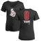 Women's Djibril Toure Name and Number Banner Wave V-Neck T-Shirt - Black