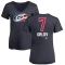 Women's Dmitry Orlov Name and Number Banner Wave V-Neck T-Shirt - Navy