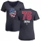 Women's Domingo Tapia Name and Number Banner Wave V-Neck T-Shirt - Navy