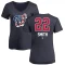 Women's Dominic Smith Name and Number Banner Wave V-Neck T-Shirt - Navy