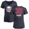 Women's Dominik Hasek Name and Number Banner Wave V-Neck T-Shirt - Navy