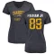 Women's Donald Parham Jr. Distressed Name & Number Slim Fit V-Neck T-Shirt - Navy